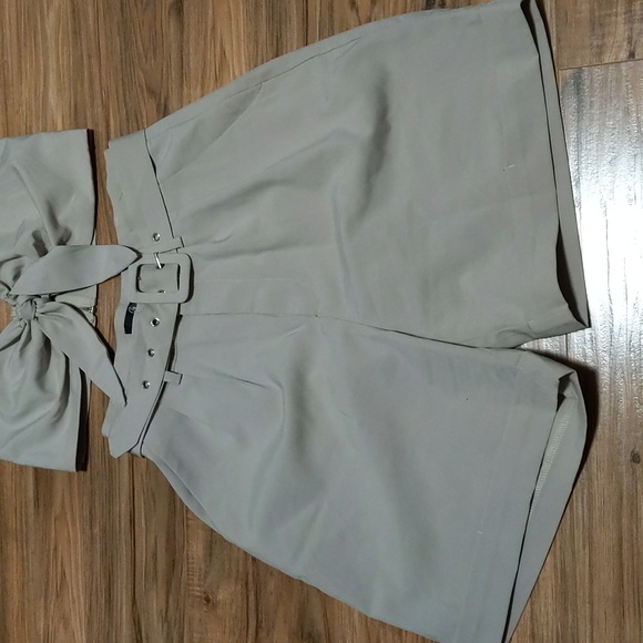 Missguided Beige Tie Tube Top and Shorts Coord Set - Picture 3 of 8